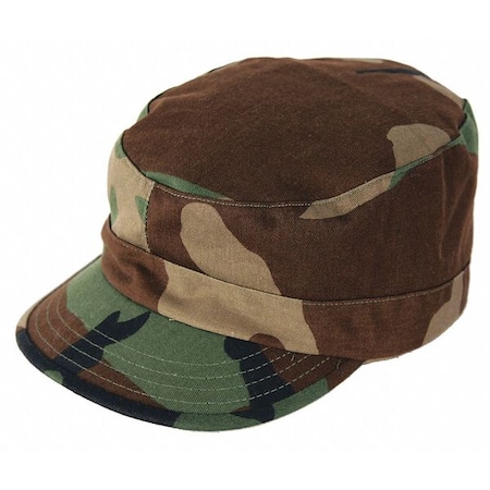 BDU Patrol Cap,60C/40P,Woodland Camo,XL