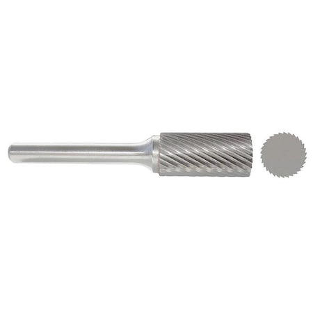 Carbide Bur,Cylinder,3/8 In,1/4 Shank