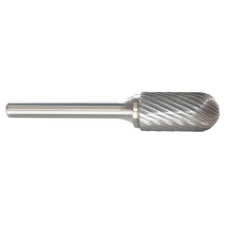 Carbide Bur,Radius End,1/8 In,1/8 Shank