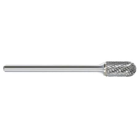 Carbide Bur,Radius End,3/8 In,1/4 Shank