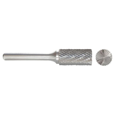 Carbide Bur,End Cut,7/16 In,1/4 Shank