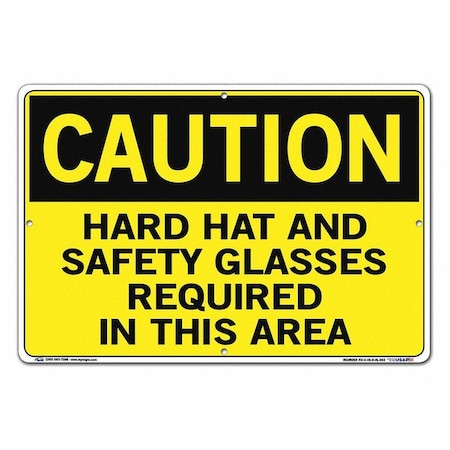 Sign,Caution,18.5x12.5,Aluminum,.063, SI-C-46-D-AL-063