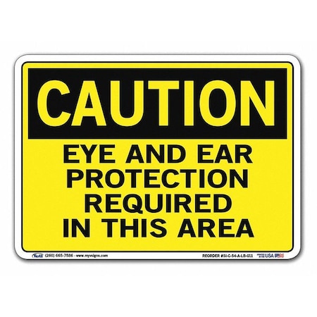 Sign,Caution,10.5x7.5,Label/Decal,.011, SI-C-54-A-LB-011