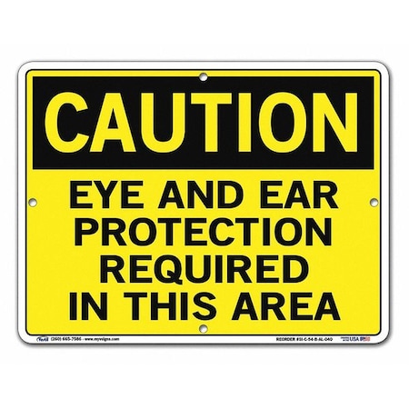 Sign,Caution,12.5x9.5,Aluminum,.040, SI-C-54-B-AL-040