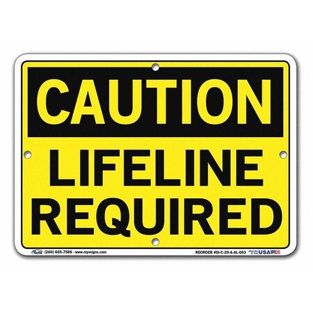 Sign,Caution,10.5x7.5,Aluminum,.063, SI-C-29-A-AL-063