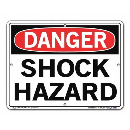 Sign,Danger,12.5x9.5,Aluminum,.063, SI-D-42-B-AL-063