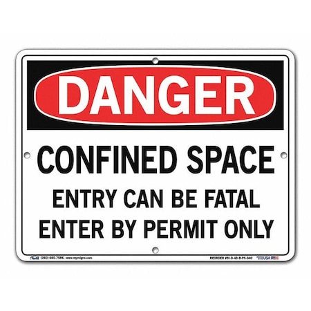 Sign,Danger,12.5x9.5,.040,Polystyrene, SI-D-43-B-PS-040