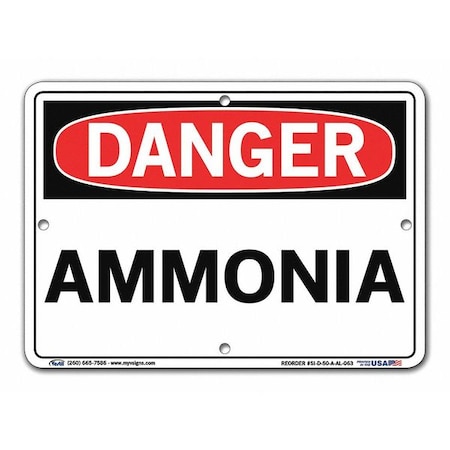 Aluminum Sign, 7-1/2 H, 10-1/2 W, Rectangle, English, SI-D-50-A-AL-063
