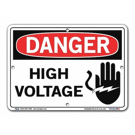 Sign,Danger,10.5x7.5,Aluminum,.040, SI-D-57-A-AL-040