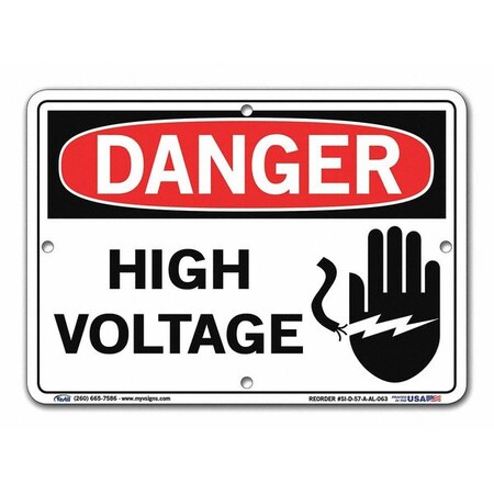 Sign,Danger,10.5x7.5,Aluminum,.063, SI-D-57-A-AL-063
