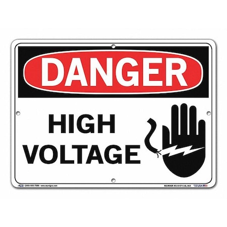 Sign,Danger,14.5x10.5,Aluminum,.063, SI-D-57-C-AL-063