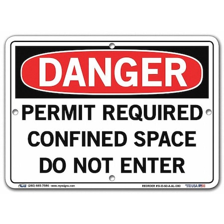 Sign,Danger,10.5x7.5,Aluminum,.080, SI-D-60-A-AL-080