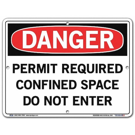 Sign,Danger,12.5x9.5,Aluminum,.040, SI-D-60-B-AL-040