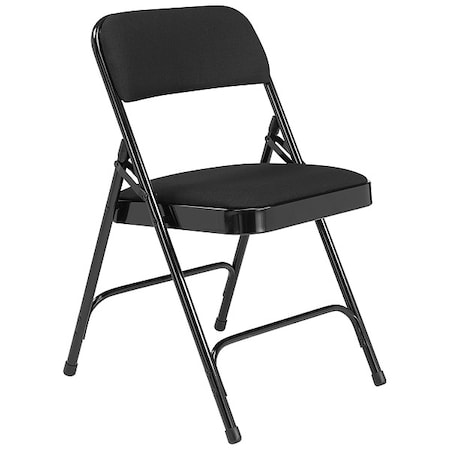 Folding Chair,Fabric,29-1/2inH,Black,PK4