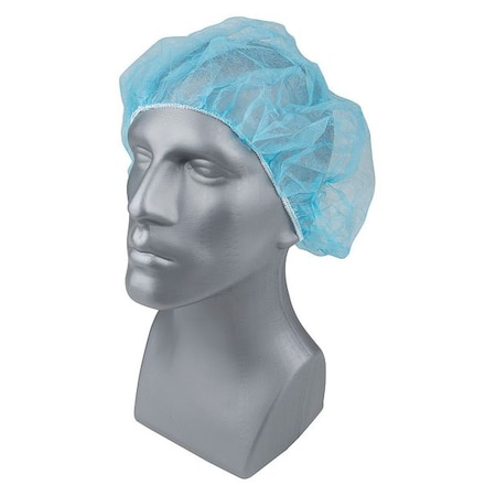 Bouffant Cap,PP,24 In,Blue,PK1000