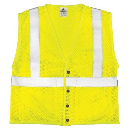 Medium Class 2 Flame Resistant High Visibility Vest, Lime