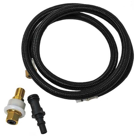 Side Spray Hose,1/4 In,Black