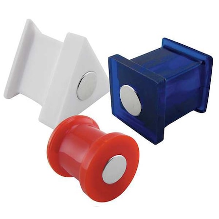 Magnetic Push Pins,Red,White,Blue,PK6