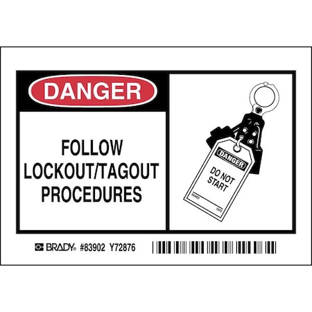 Safety Sign, 7 In Height, 10 In Width, Polyester, Rectangle, English