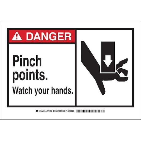 Danger Sign, 7 In Height, 10 In Width, Polyester, Rectangle, English