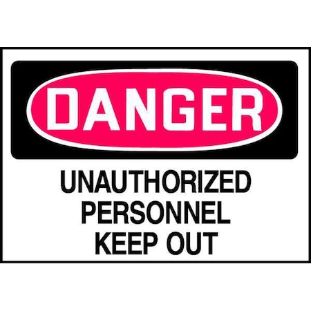 Safety Sign, 7 In H, 10 In W, Plastic, Rectangle, English, 95376