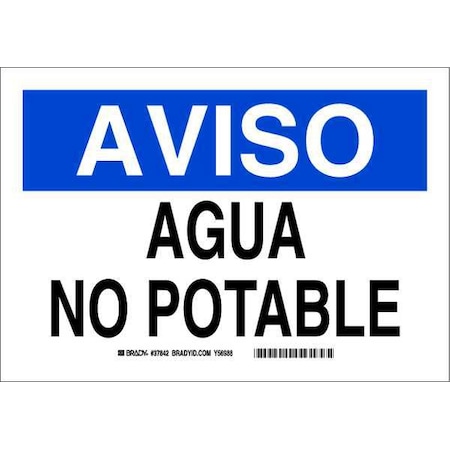 Safety Sign, 10X14, Aluminum, Header: Aviso