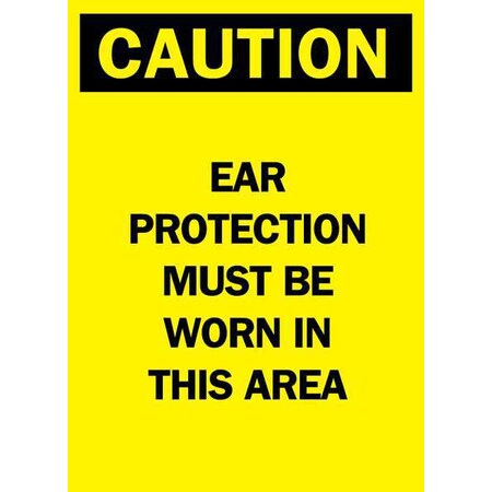 Ear Protection Sign, Sign Material: Polyester
