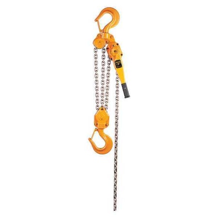 Lever Chain Hoist, 18,000 Lb Load Capacity, 5 Ft Hoist Lift, 2 13/16 In Hook Opening