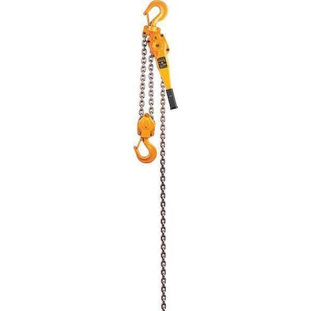 Lever Chain Hoist, 12,000 Lb Load Capacity, 10 Ft Hoist Lift, 1 31/32 In Hook Opening