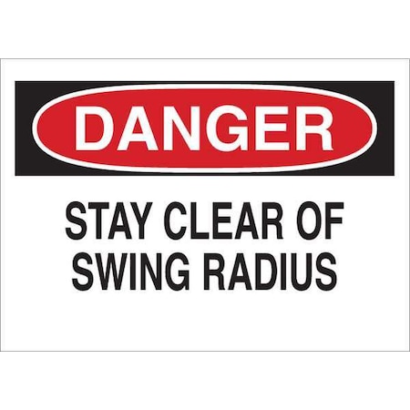 Danger Sign, 10 Height, 14 Width, Aluminum, Rectangle, English