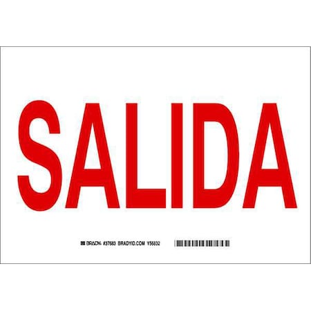 Exit Sign, Salida, 7x10, Spanish, Thickness: 0.010