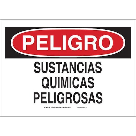 Danger/Peligro Sign, 7x10, Spanish, Thickness: 0.059