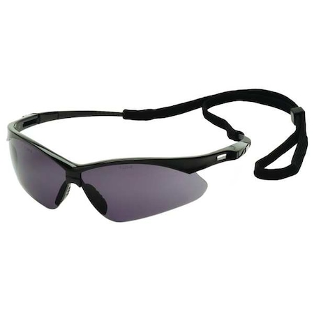 Safety Glasses, Agitator Series, Anti-Fog, Anti-Static, Anti-Scratch, Black Half-Frame, Gray Lens