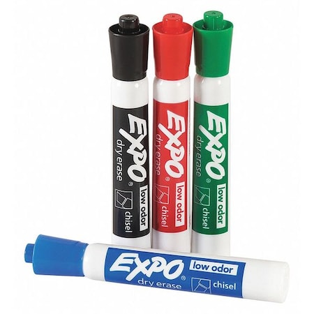 Expo® Dry Erase Markers, Assortment Pack, 4/Case