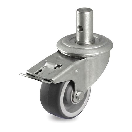 Caster,Swivel Stem,Gray TPR,440 Lb.,Tl