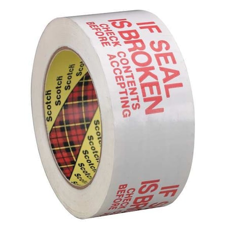 Carton Tape,Red On White,48mm X 100m