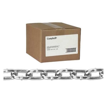 #1 Straight Link Machine Chain, Zinc Plated, 100' Per Carton