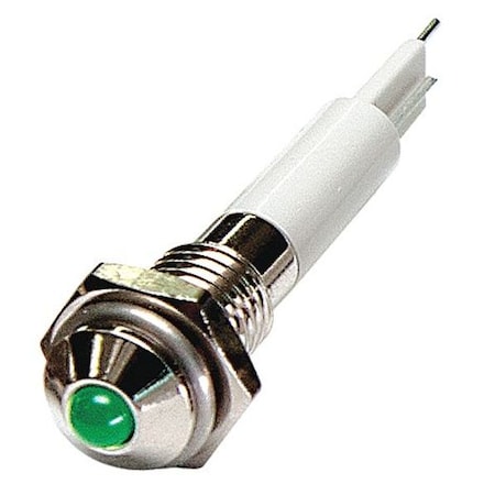 Round Indicator Light,Green,24VDC