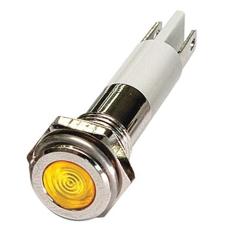 Flat Indicator Light,Yellow,12VDC