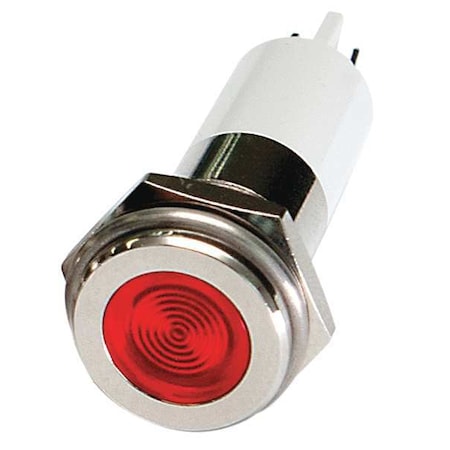 Flat Indicator Light,Red,12VDC