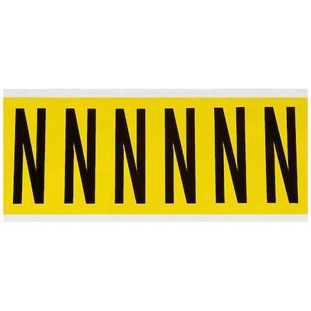 Letter Label,N,1-1/2 In. W X 3-1/2 In. H