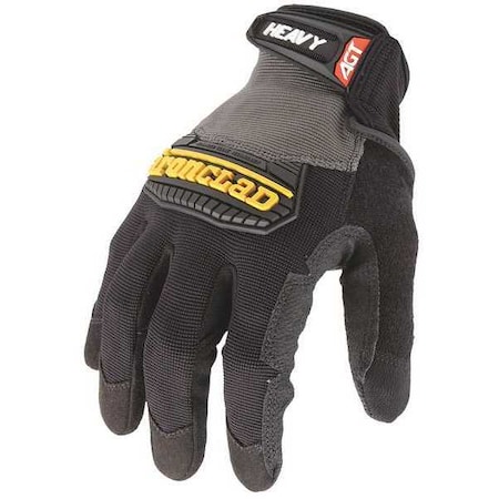 Mechanics Gloves, L, Black, Single Layer Seamless With Sewn Duraclad(TM) Patches