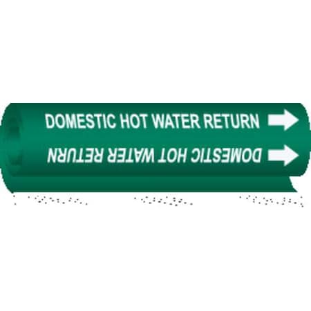 Pipe Marker,Domestic Hot Water Return, 5816-II