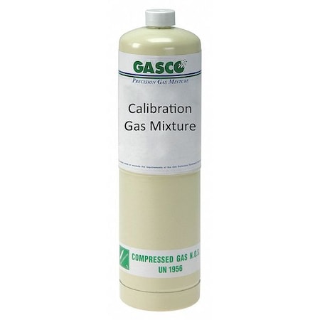 Calibration Gas, Hydrogen, Nitrogen, 34 L, CGA 600 Connection, +/-5% Accuracy, 500 Psi Max. Pressure