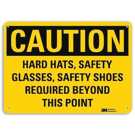 Caution Sign,10x7 In.,English, U1-1054-RA_10X7