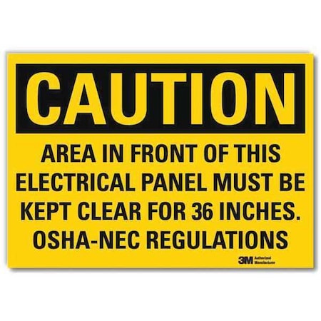 Caution Sign,10x7 In.,English, U1-1073-RD_10X7