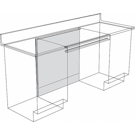 Knee Space Panel,35-1/8 H,Pearl White