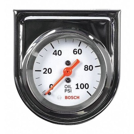 Mechanical Oil Pressure Gauge,White,2