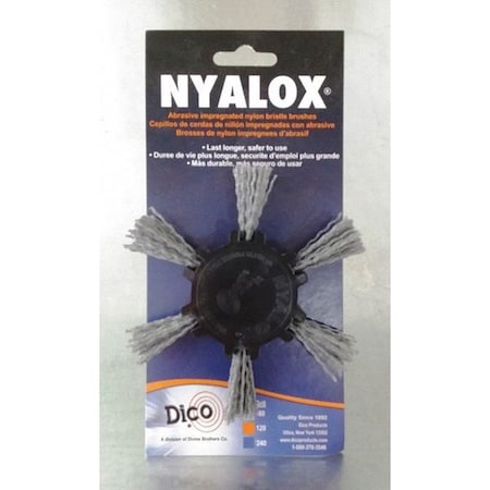 Nyalox Flap Brush, 80 Grit, Gray, 4
