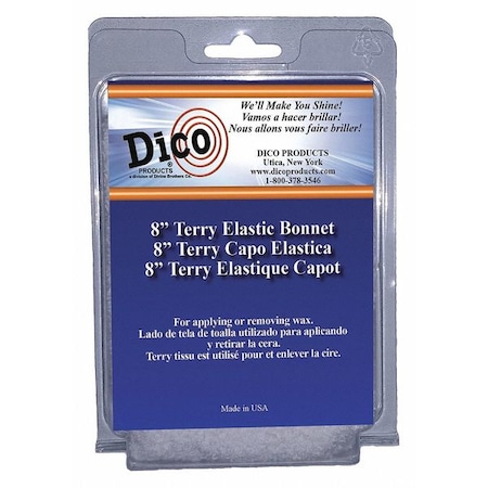 Terry Cloth Elastic Bonnet,7-8,PK5